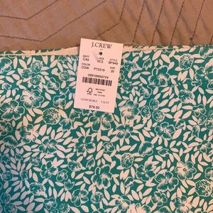 Jcrew Factory, Sateen pencil skirt, Chrome green and white